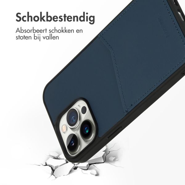 Accezz Premium Leather Card Slot Backcover Apple iPhone 14 Pro Max - Donkerblauw