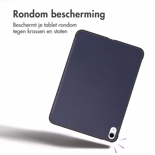 imoshion Trifold Bookcase Apple iPad Air 11 inch (2026) M4 / (2025) M3 / (2024) M2 / Air 5 (2022) / Air 4 (2020) - Donkerblauw