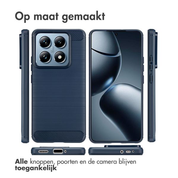 imoshion Brushed Backcover Xiaomi 14T Pro - Donkerblauw