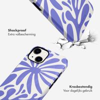 Selencia Vivid Backcover Apple iPhone 14 - Modern Bloom Sapphire Blue