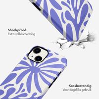 Selencia Vivid Tough Backcover iPhone 14 - Modern Bloom Sapphire Blue