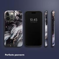 Selencia Vivid Tough Backcover iPhone 14 Pro Max - Chic Marble Black