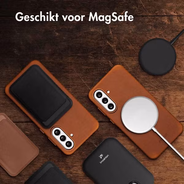 Accezz Vintage Leather Magsafe Backcover Samsung Galaxy A56 - Tabacco Cognac