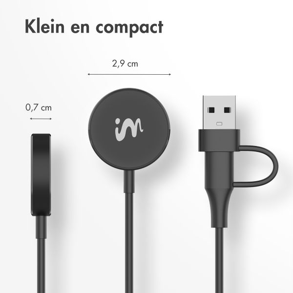 imoshion Oplaadkabel voor de Samsung Galaxy Watch USB-C en USB-A - 0,5 meter