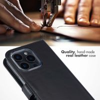 Selencia Genuine Leather Book Case Apple iPhone 16 Pro Max - Black