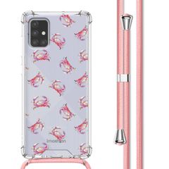 imoshion Design hoesje met koord Samsung Galaxy A71 - Crab Watercolor