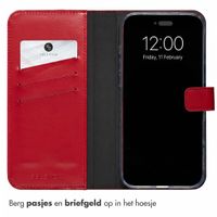 Selencia Echt Leren Bookcase Apple iPhone 18 Pro Max / 17 Pro Max - Rood
