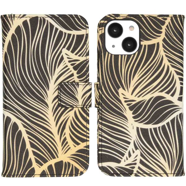 imoshion Design Softcase Bookcase iPhone 14 - Golden Leaves