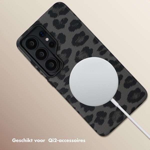 Selencia Sabi Backcover Panterprint met MagSafe Samsung Galaxy S26 Ultra - Midnight Black