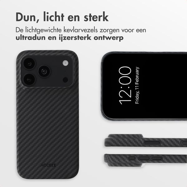 Accezz MagSafe Kevlar® Backcover Apple iPhone 18 Pro / 17 Pro - Zwart