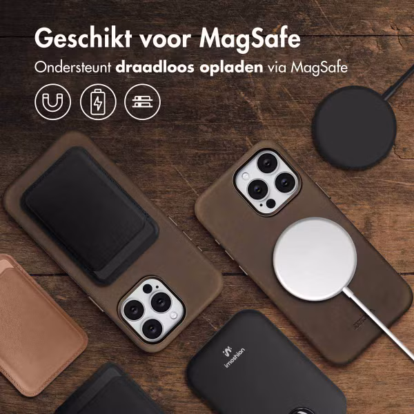 Accezz Vintage Leather Magsafe Backcover Apple iPhone 15 Pro Max - Rustic Brown