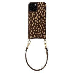 Selencia Nova Real Leather Back Cover with Card Holder Apple iPhone 15 - Fawn Chic