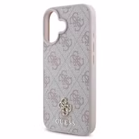 Guess 4G Metal Logo Backcover MagSafe Apple iPhone 16 - Roze