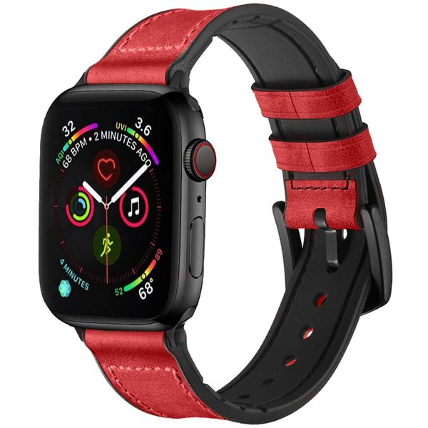 imoshion Echt lederen bandje Apple Watch Series 1 t/m 9 / SE (38/40/41 mm) | Series 10 / 11 (42 mm) - Rood