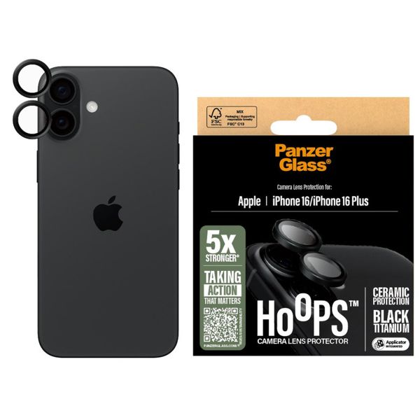 PanzerGlass Hoops Ceramic Lens Protector Apple iPhone 16 / 16 Plus