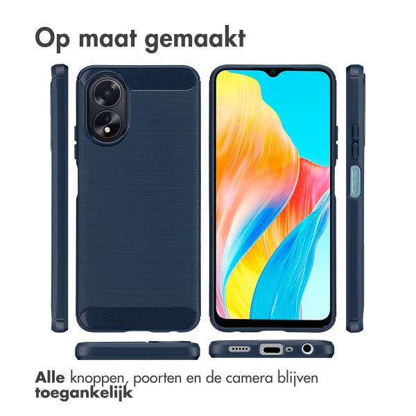 imoshion Brushed Backcover Oppo A18 / Oppo A38 - Donkerblauw