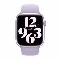 Apple Siliconen solobandje Apple Watch | 38/40/41/42 mm - Maat 8 - Purple Fog