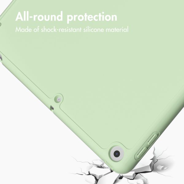 Accezz Smart Silicone Bookcase Apple iPad 6 (2018) 9.7 inch / iPad 5 (2017) 9.7 inch - Lichtgroen