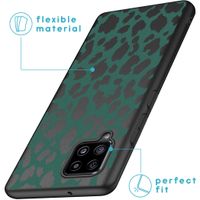 imoshion Design hoesje Samsung Galaxy A42 - Luipaard - Groen / Zwart