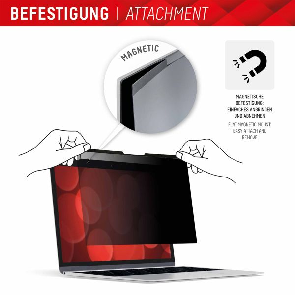 Displex Privacy Safe Magnetische Screenprotector voor universele laptops van 15.6 inch (16:9)