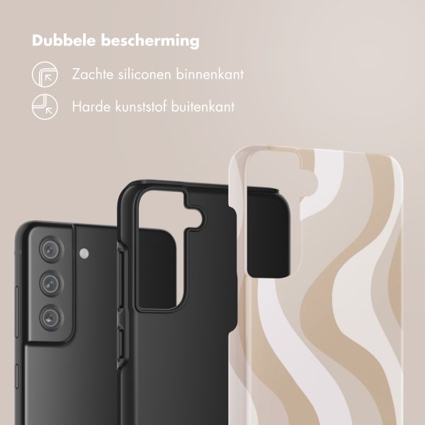 Selencia Vivid Backcover Samsung Galaxy S21 FE - Desert Waves Beige