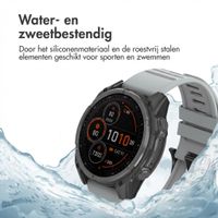 imoshion QuickFit® Stripe Siliconenbandje  - Garmin 22 mm aansluiting - Grijs