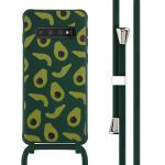 imoshion Siliconen design hoesje met koord Samsung Galaxy S10 - Avocado Green