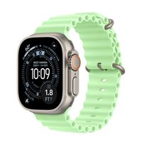 Apple Ocean Band Apple Watch Series 1 t/m 11 / SE / Ultra (44/45/46/49 mm) - Neon / Green Natural Titanium