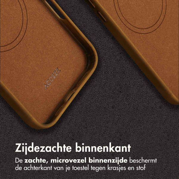 Accezz Vintage Leather Magsafe Backcover Apple iPhone 16 Pro Max - Tabacco Cognac
