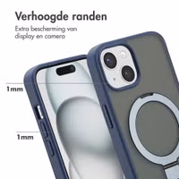 Accezz Ring Stand Backcover met MagSafe Apple iPhone 15 - Blauw
