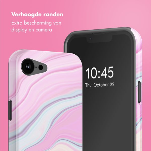 Selencia Vivid Backcover met MagSafe Apple iPhone 16e - Pastel Lipstick Marble