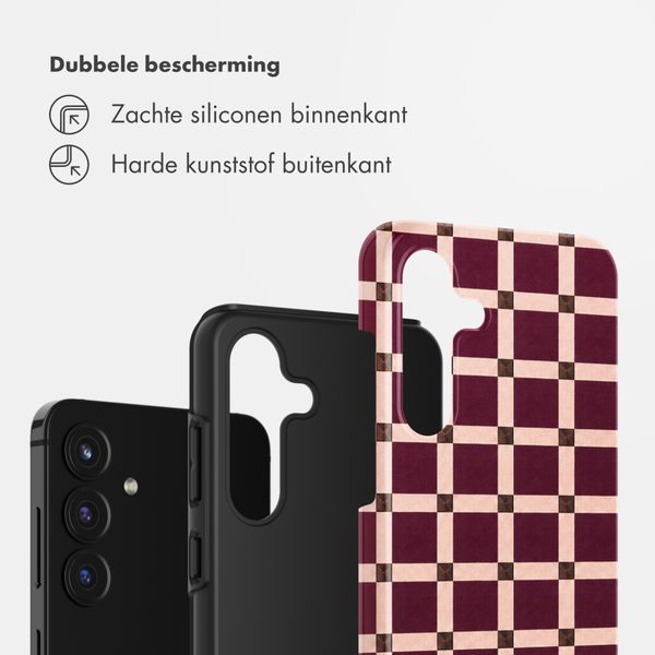 Selencia Vivid Backcover Samsung Galaxy S25 FE - Check This Burgundy