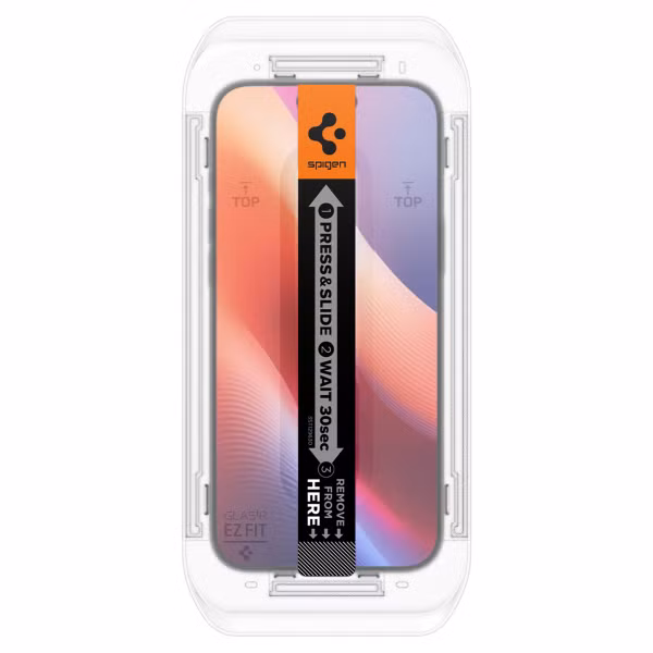 Spigen GLAStR Privacy EZ Fit Screenprotector + Applicator Apple iPhone 17 / 17 Pro / 16 Pro