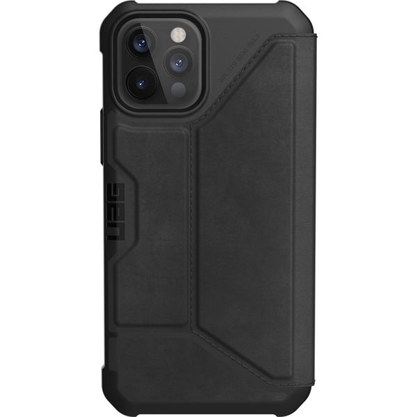 UAG Metropolis Bookcase iPhone 12 (Pro) - Leather Black