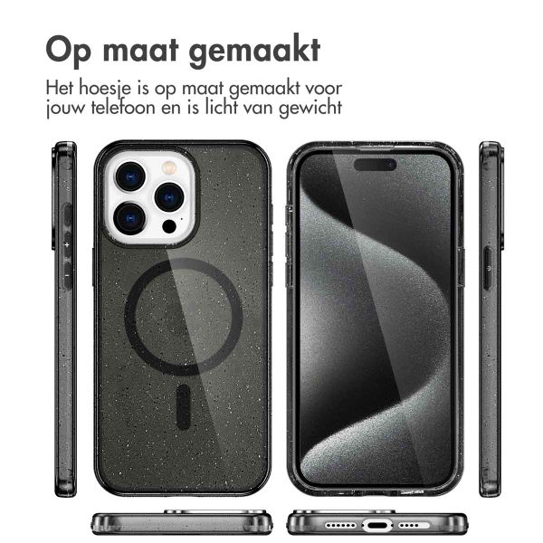 imoshion Sparkle Backcover met MagSafe iPhone 15 Pro - Zwart