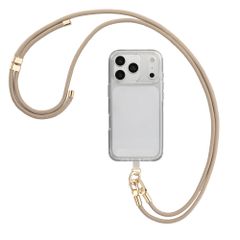 Selencia Universeel Telefoonkoord met 2 haken - verstelbaar - Beige