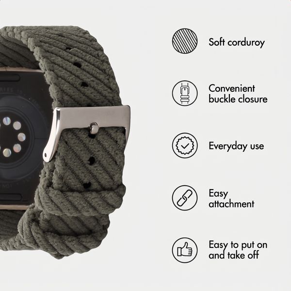 imoshion Corduroy strap Apple Watch | 44/45/46/49 mm - Green