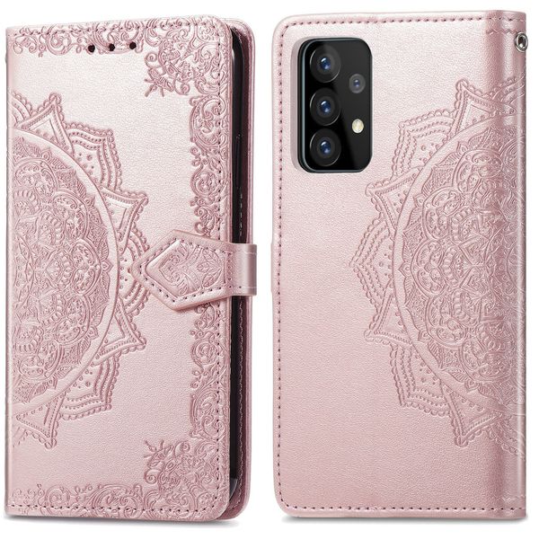 imoshion Mandala Bookcase Samsung Galaxy A72 - Rosé Goud