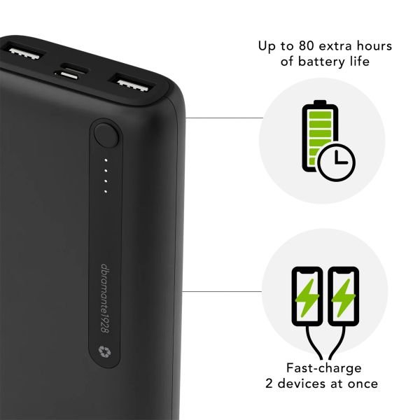 dbramante1928 re-charge | Powerbank 20.000 mAh - Zwart