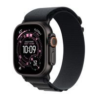 Apple Alpine Loop Band Apple Watch Series 1 - 11 / SE / Ultra (44/45/46/49 mm) - Maat M - Black / Black Titanium