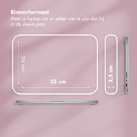 Selencia Puffy Laptop hoes 15-16 inch - Laptopsleeve - Magenta Fire