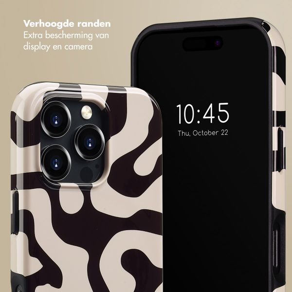 Selencia Vivid Backcover met MagSafe Apple iPhone 16 Pro - Art Wave Black