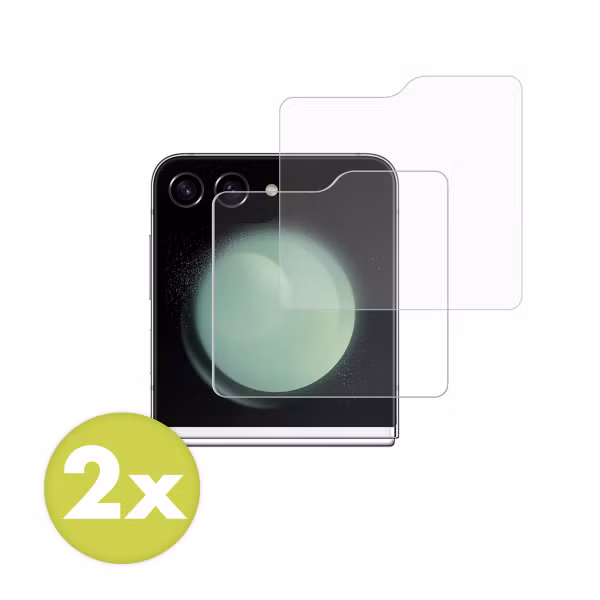 Accezz Gehard Glas Screenprotector 2-pack Samsung Galaxy Z Flip 5 / 6 / 7 FE