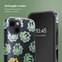 Selencia Vivid Backcover met MagSafe Apple iPhone 13 - Wavy Smiley Green