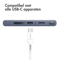 imoshion Braided USB-C naar USB-C kabel - 2 meter - Wit