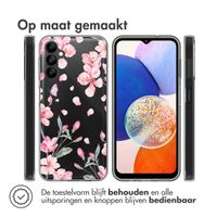 imoshion Design hoesje Samsung Galaxy A14 (5G/4G) - Bloem - Roze / Groen