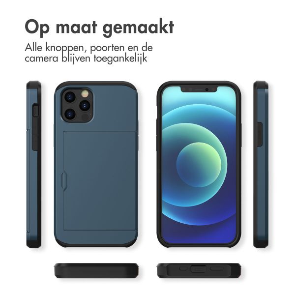 imoshion Backcover met pasjeshouder iPhone 12 (Pro) - Donkerblauw