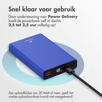 imoshion Ultra Series Aluminium Powerbank 10.000 mAh - Quick Charge en Power Delivery - Cobalt Blue