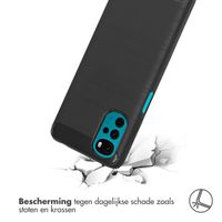 imoshion Brushed Backcover Motorola Moto G22 - Zwart