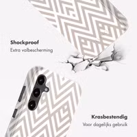 Selencia Vivid Tough Backcover Samsung Galaxy S23 FE - Beige Zigzag